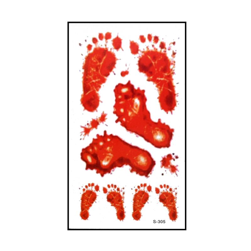 10 szt. Naklejka Tatuaż Halloween Horror Krwawa Rana Blizna Zombie Wodoodporne Tatuaże Tymczasowe DIY Impreza Body Art Makijaż Dzieci Dorosły