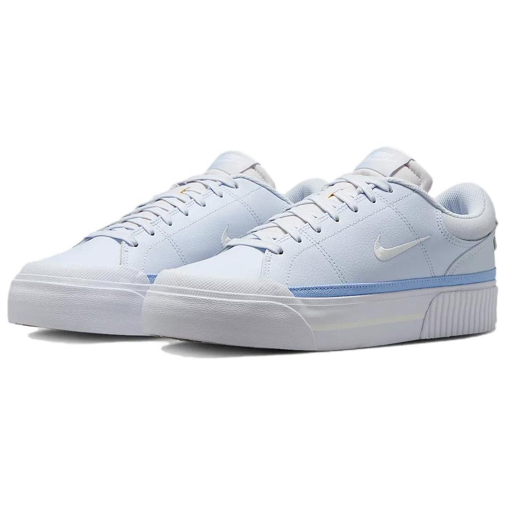 Nike Court Legacy Lift Comfortable Versatile Non-Slip Durable Low-Top Skate Shoes Women Sneakers Light-Blue FV5526-001