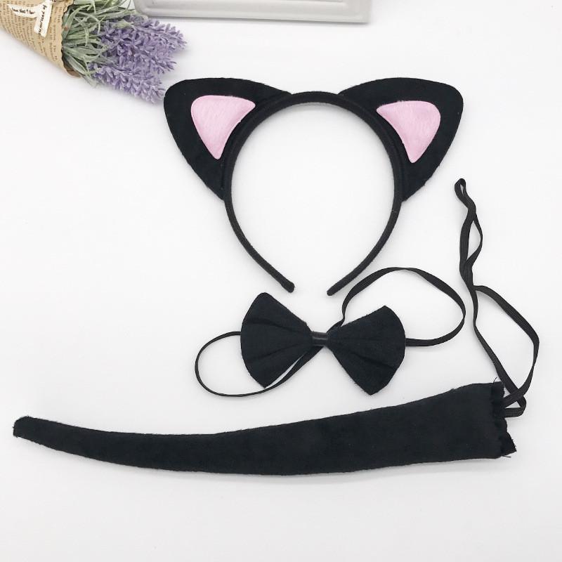 Animal Headband Set With Bunny And Cat Ears For Cosplay Party Costume Accessories