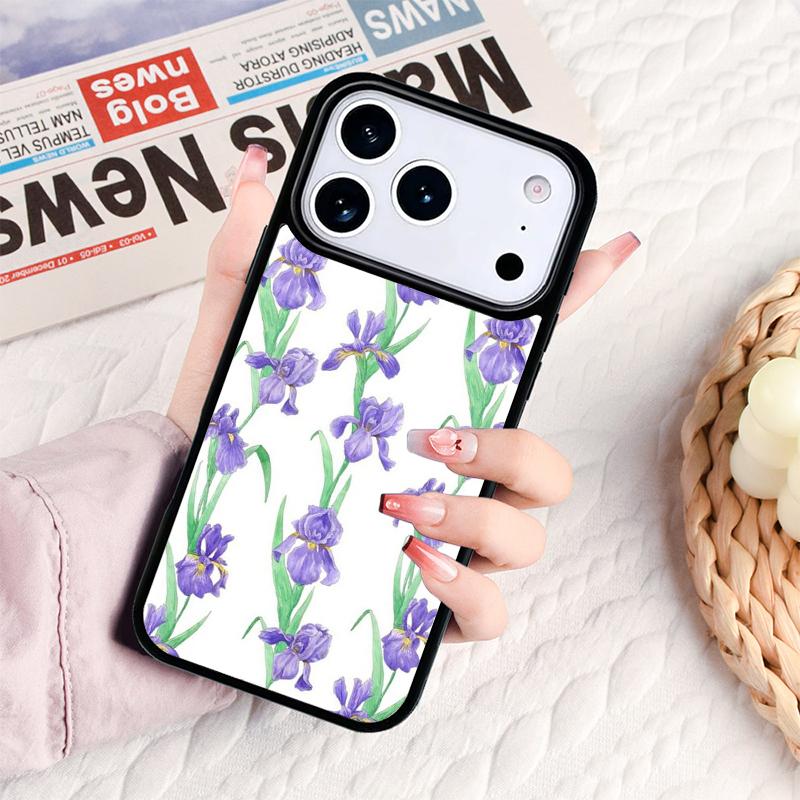 Irises Painting Phone Case For IPhone 17 16e 15 14 13 12 11 Pro Max Air Mini Soft Protective Cover