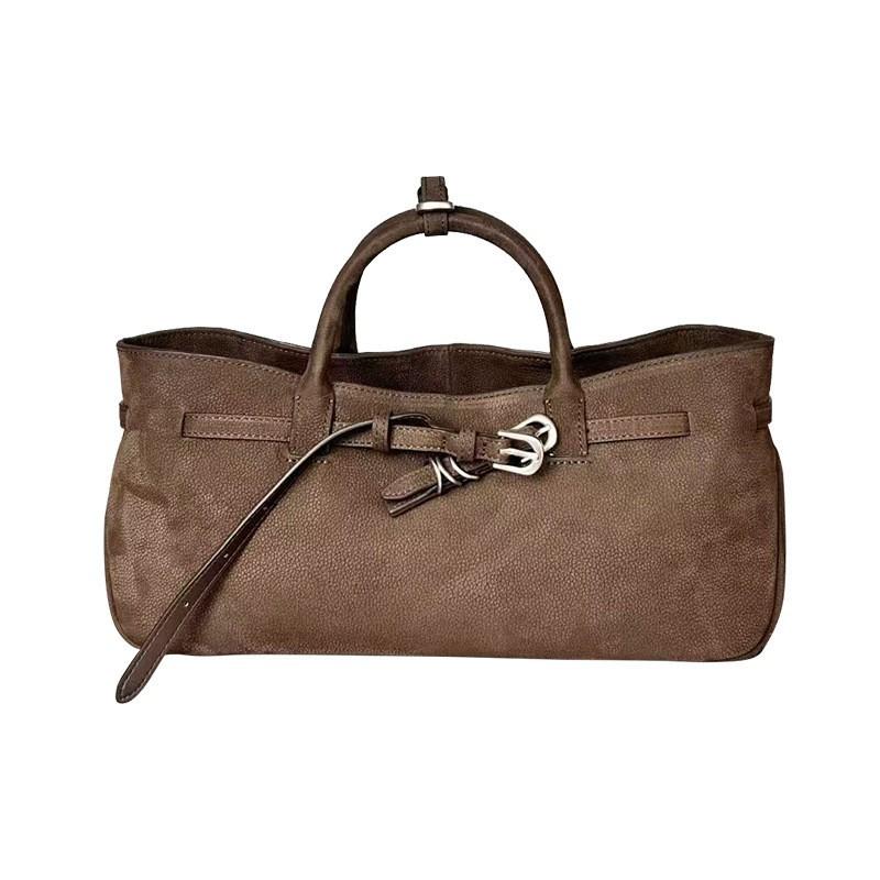 Internet Celebrity Same Style Fashionable All-matching Retro Suede Tote Design Portable Shoulder Bag