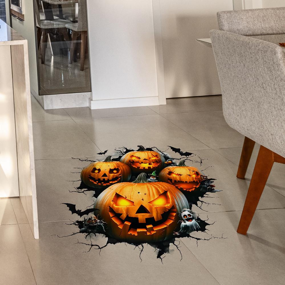 Sticker Spooky Wall Pvc Halloween Pumpkin Bat Sticker For Home Decor Restaurant
