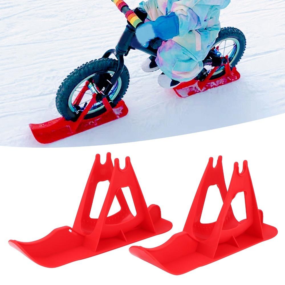 2pcs Easy Snowboard Sledge Green Balance Bike Snow Ski Set Balanced Car Skis Outdoor Play