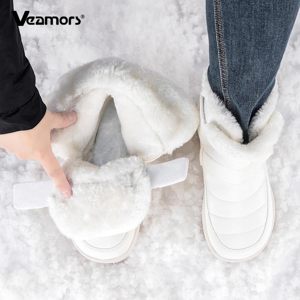 Plush Warm Women's Snow Boots Fashion High-top Cotton Shoes Anti-slip Walking Shoes Winter Hiking Outdoor Sneakers