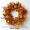 Autumn Harvest Wreath with Pumpkins & Berries. Durable, No Maintenance. Perfect for Thanksgiving & Halloween Decor.