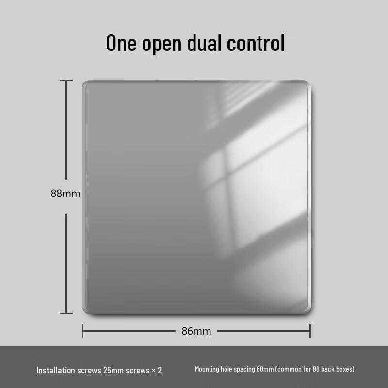 

Ruidetai Type 86 Ultra-thin Tempered Glass Wall Switch Socket CN plug (adapter included)