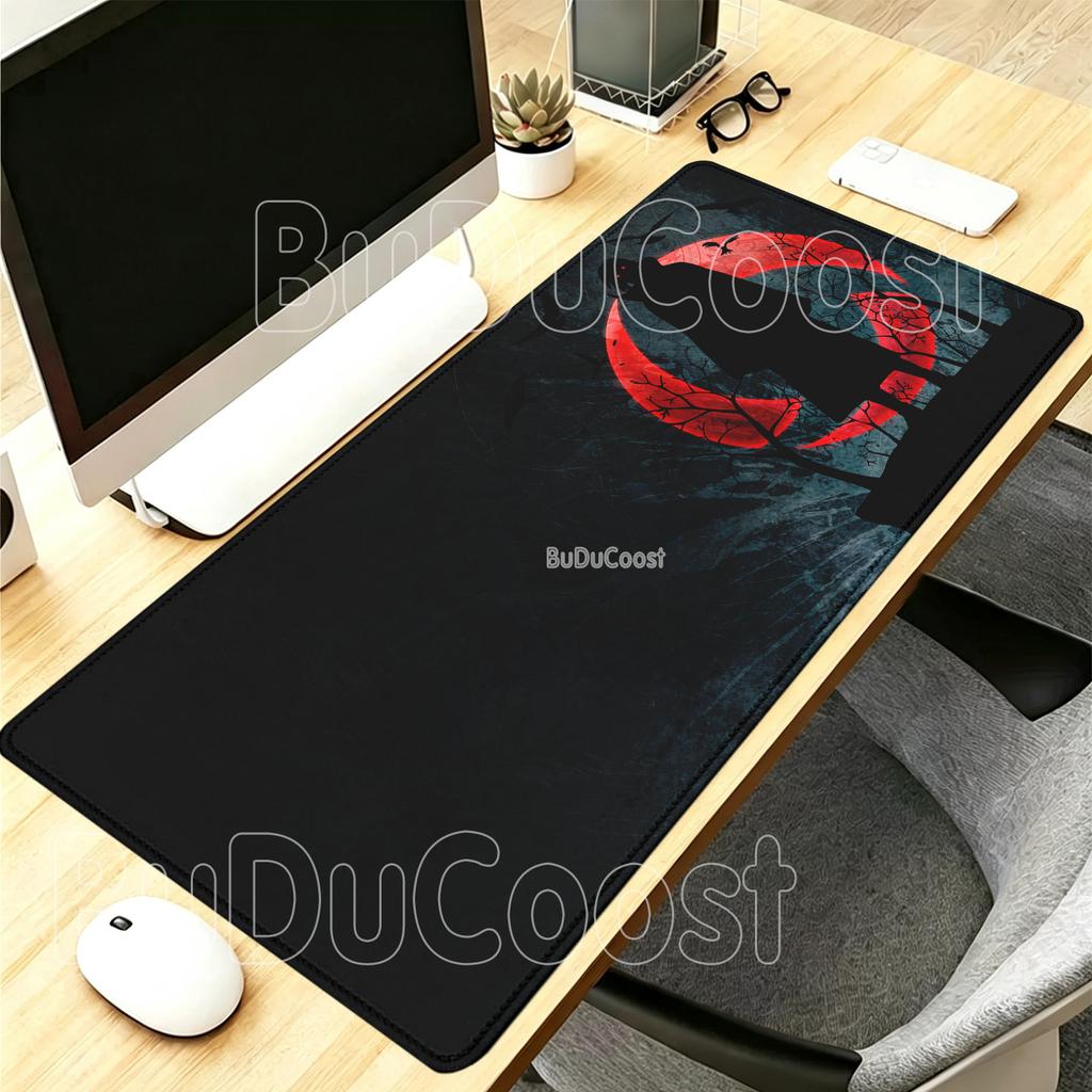 Naruto Uchiha Itachi Mouse Pad Computer XXL Office Accessories Desk Mat Keyboard Anime HD Printing Gaming Non-slip Base Mousepad