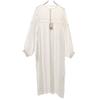 UNPLE Unused 100% Linen Long Sleeve Long Dress F White Tagged Women Used