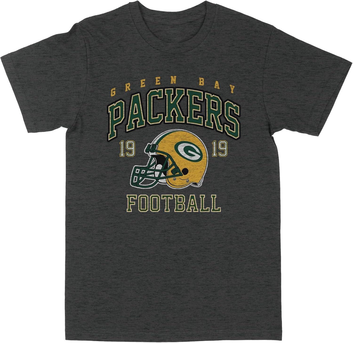 Футболка с логотипом шлема NFL Green Bay Packers, угольного цвета S