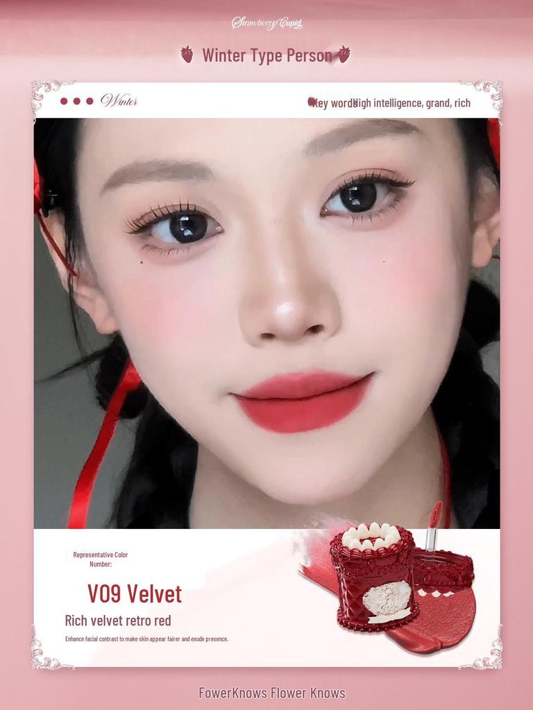 FlowerKnows Strawberry Cupid Mattifying Lip Cream - Autumn/Winter Collection