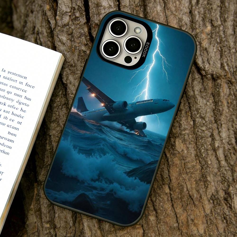 Airplane Plane Phone Case For iPhone 17,16,15,14,13,12,11 Plus,Pro Max,XS,Colorful Silver Phone Case Funda Cover