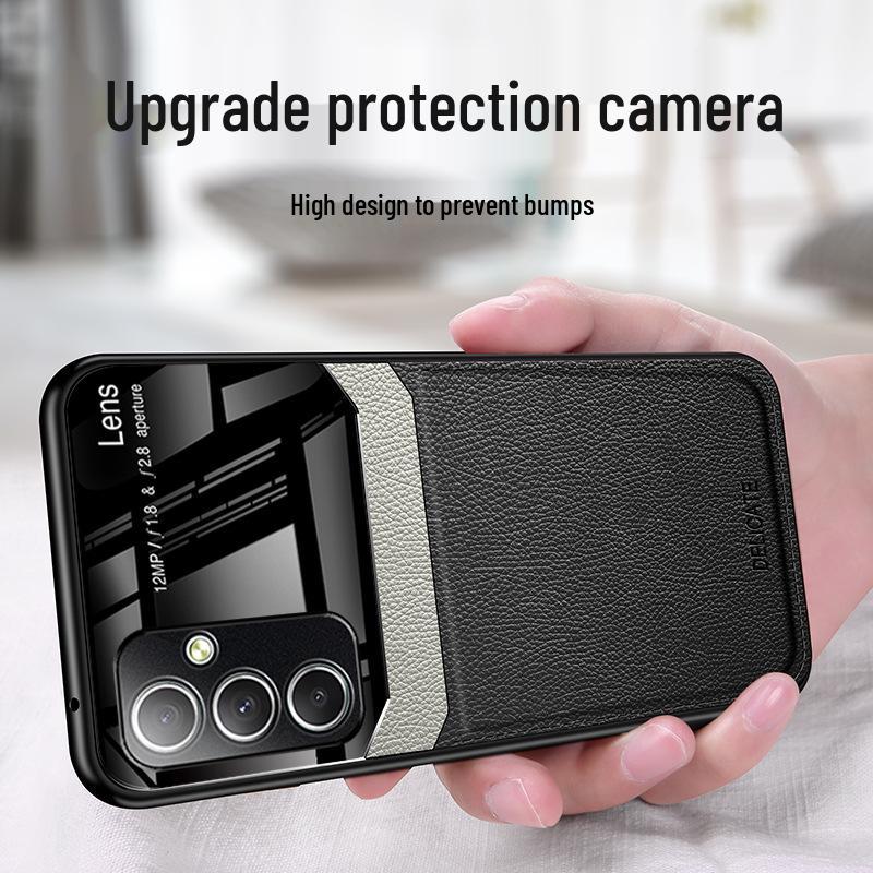 Kompatibilní s pouzdrem na telefon s koženou texturou pro Samsung S25 Ultra, S23 FE, S24, A53, A72 a A34, a Note 20+.