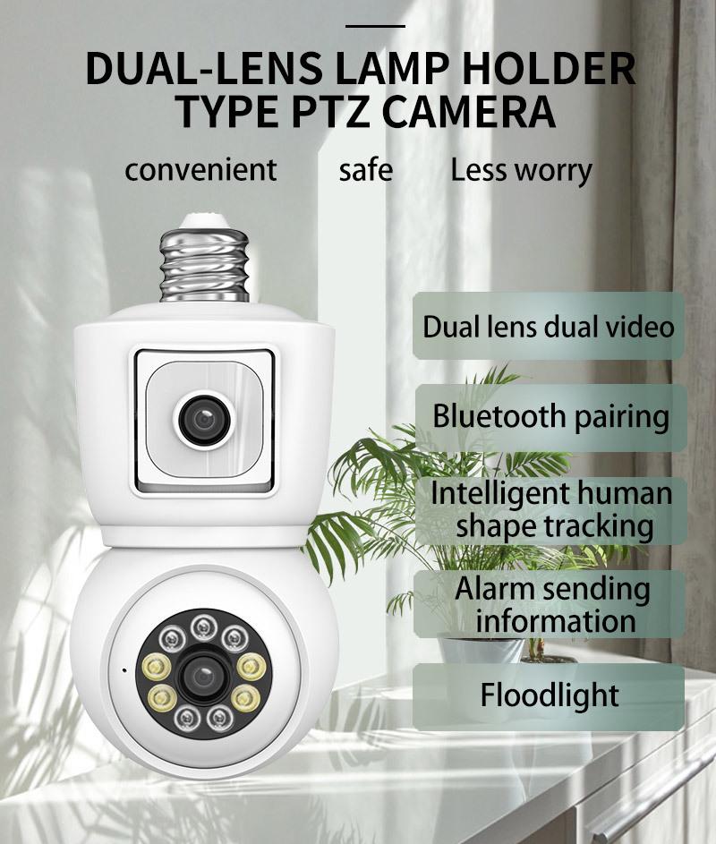 ICSEE HD Wireless Light Bulb Camera 6MP with Dual Light Night Vision and Mobile Remote Control