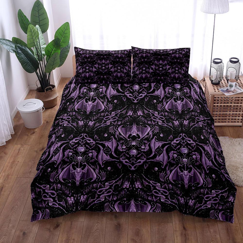 Gothic Spiderweb Duvet Cover Set King Queen Double Full Twin Single Bed Linen Set