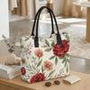  Vintage Floral Printed Large Capacity Tote Bag Casual Daily Shoulder Bag For Women Shopping Travel Use