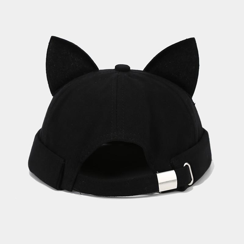 

Cotton Mesh Hat With Cat Ears For Summer Casuals And Sun Protection чёрный