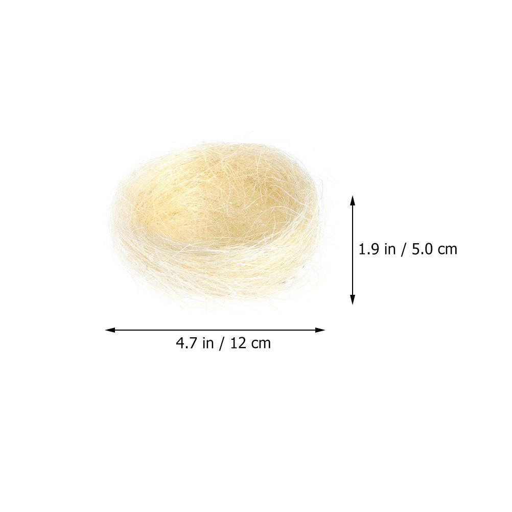 20Pcs Decorative Bird Nests Natural Style Thread Craft Nests for Indoor Outdoor Decoration Balcony Landscape Desktop Decor Fake