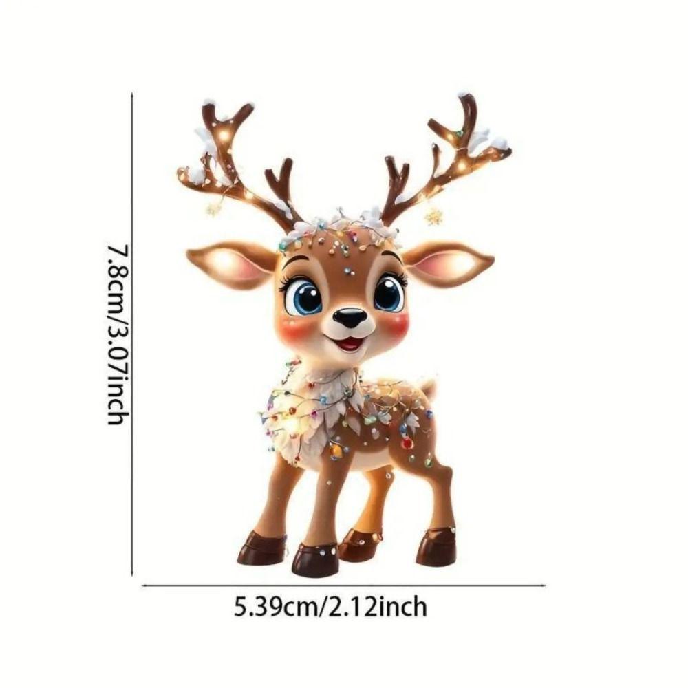 Deer Shape Xmas Tree Ornament Acrylic Reindeer Ornament Fashion Christmas Decoration  New Years