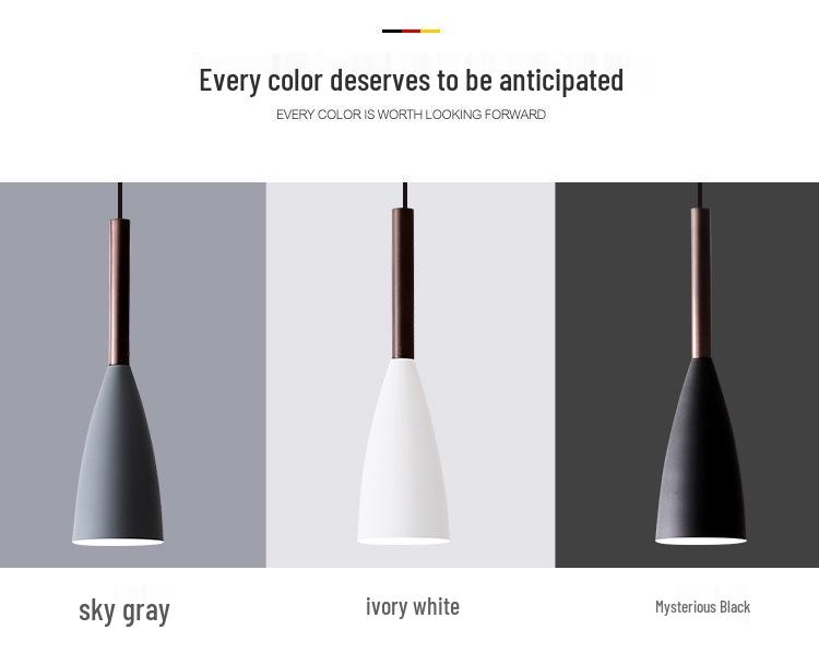 Nordic Modern Triple Pendant Light - Black, White, Grey for Dining, Bedroom, Bar