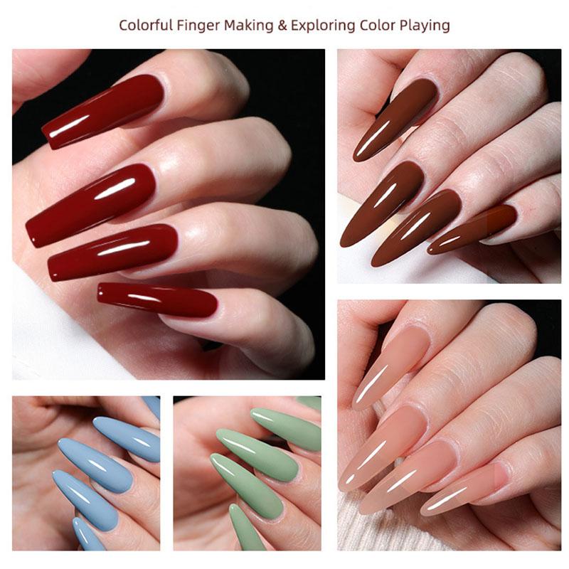 High Pigment Square Gel Nail Polish Multicolor Set Quick Dry UV LED Soak Off Long Lasting Manicure