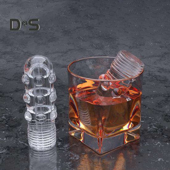 Ice Cube Mold Silicone Ice Cooler Tray for Whiskey Cocktails Easy Fill Release Ice Maker Funny Ice Dish for Party Atmosphere