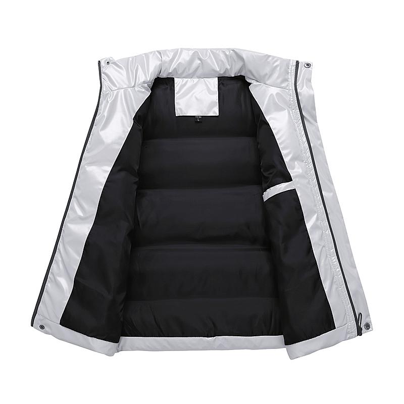 Men's Sleeveless Jacket Fashion Vest Winter Warm Pockets Cotton Padded Jackets Mens White Black Waistcoat 5Xl