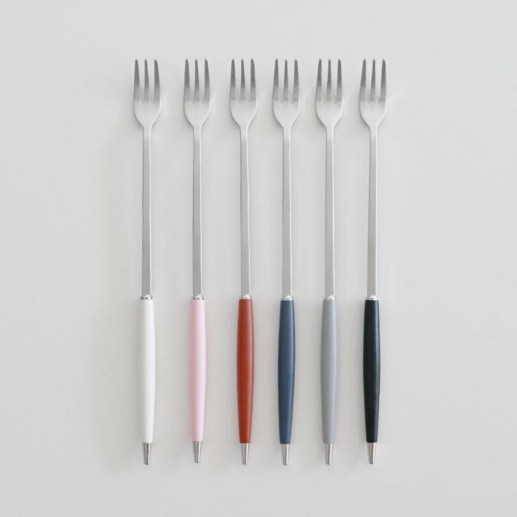 Logan Shatin Dessert Cutlery Long Fork (6 Colors)