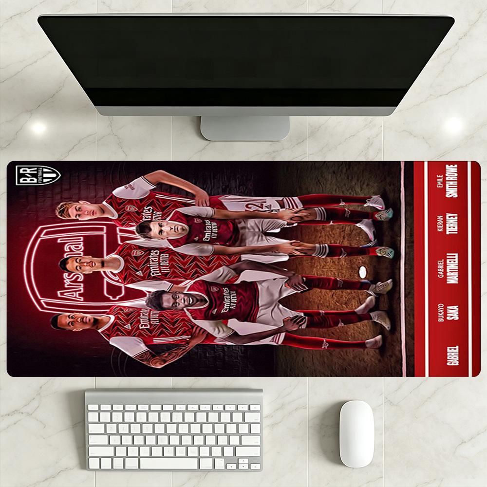 Arsenal Football Player Gaming Mouse Pad Keyboard Mat Office Mouse Mats Non-Slip Rubber Base Computer Decor Item Office Use
