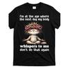 European Sizes Men's Humorous Graphic T-Shirt - "I'm At the Age Where My Body Whispers" Slogan & Meditating Cat Design