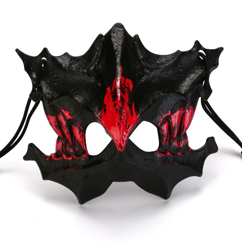Men's Halloween Blood Half-Face Mask Horror Skeleton Dragon Tiger Wolf Carnival Party Cosplay Prop Men's Halloween Costume