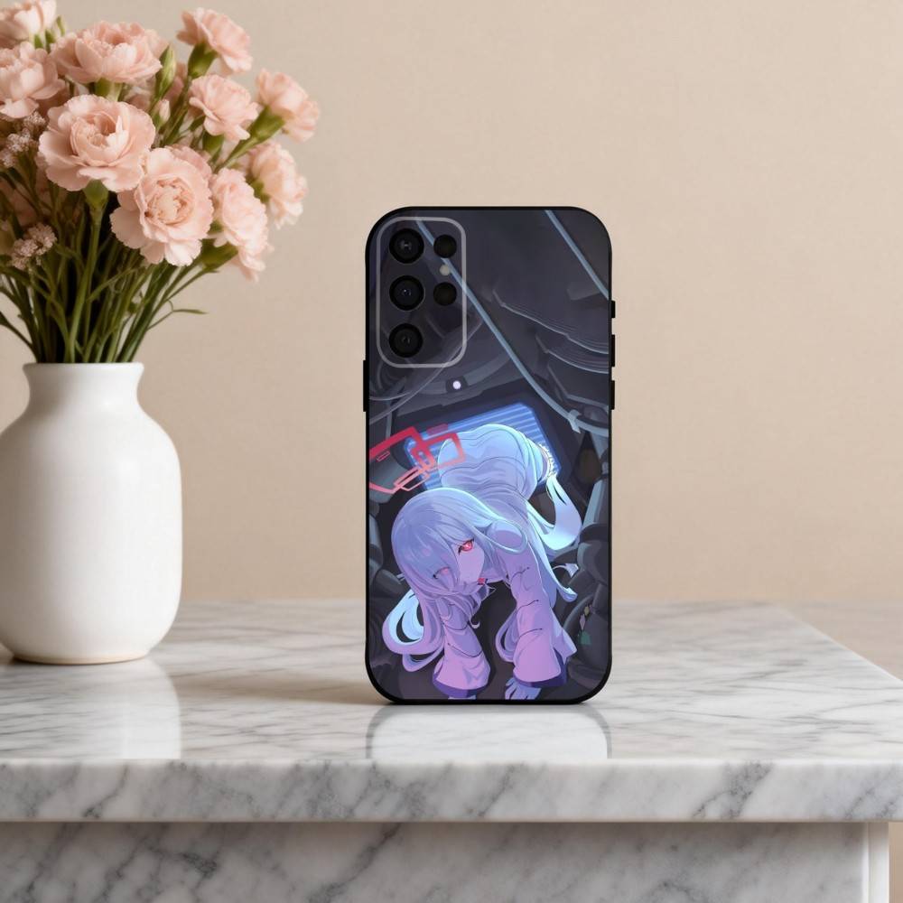 

K-Kei Cute B-Blue A-Archive Phone Case For Samsung S25,S24,S21,S22,S23,S30,Ultra,S20,Plus,Others Soft Black Cover Samsung S25Plus