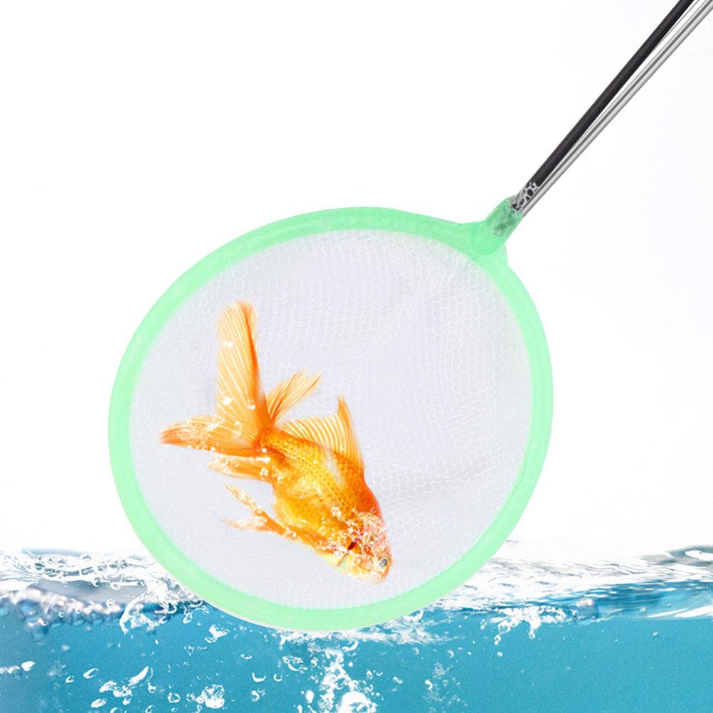 20 Stück Aquarium-Netz Kleine Größe Fischbehälter-Reinigungswerkzeug Weiches Sicheres Netz Erweiterter Verdickter Griff zum Fangen von Garnelenfischen