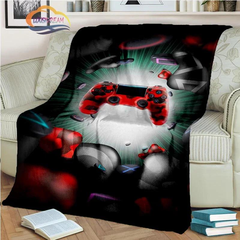 Game Blanket Pad S  Controller Soft and Comfortable  Sofa Bed Bedroom Decoration  Gamer Gift
