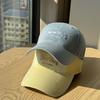 Spring and summer new big head circumference pure cotton soft top baseball cap, letter wide brim men's peaked cap, versatile casual sunshade