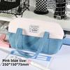 Denim Dual Color Pencil Case With Multi Functional Storage For School And Office Use