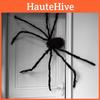 Giant Realistic Black Spider With Creepy Red Eyes Perfect For Halloween Decoration