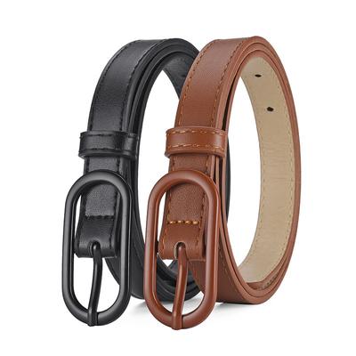 Oval Pin Buckle Macaron Color Scheme Belt Women'S High-End Decorative Belt