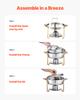 4er-Set Chafing Dish Buffet Set Edelstahl Chafer mit 4 Vollsize-Schalen Runde Catering-Warmhaltebehälter für Party-Bankette