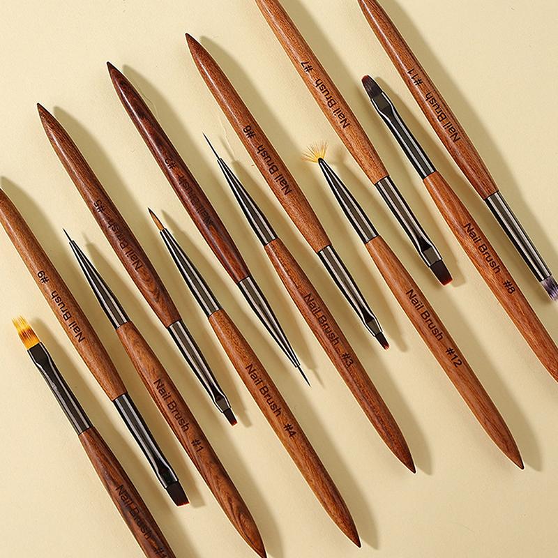 1Pcs Manicure Pen Sandalwood Rod Pull Line Painting Flower Hook Line Painting Gradient Smudge Light Therapy Brush Nail Art Tools