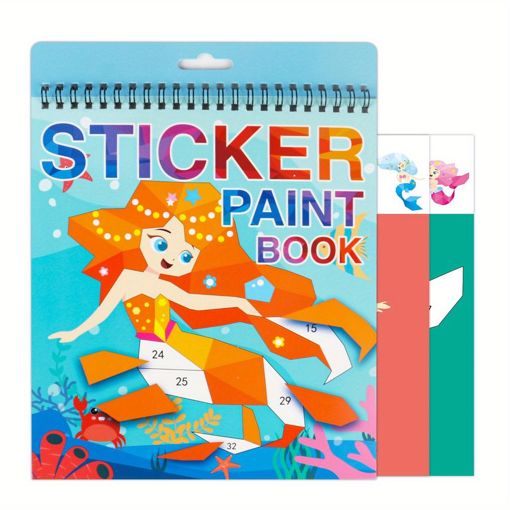 1PCS Sticker Book Crafts for Kids Ages 4-8, Sticker by Number for Brain games,Gifts,Travel Toy