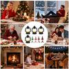 Snowman Lantern Outdoors Christmas Small Lamp Decor Hangable Lamp With Hats Scarves For Holiday Outdoor Indoor Party Tabletop