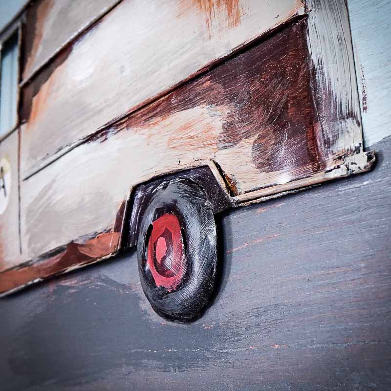 3D metal picture LOFT DELIVERY CAR 60x40