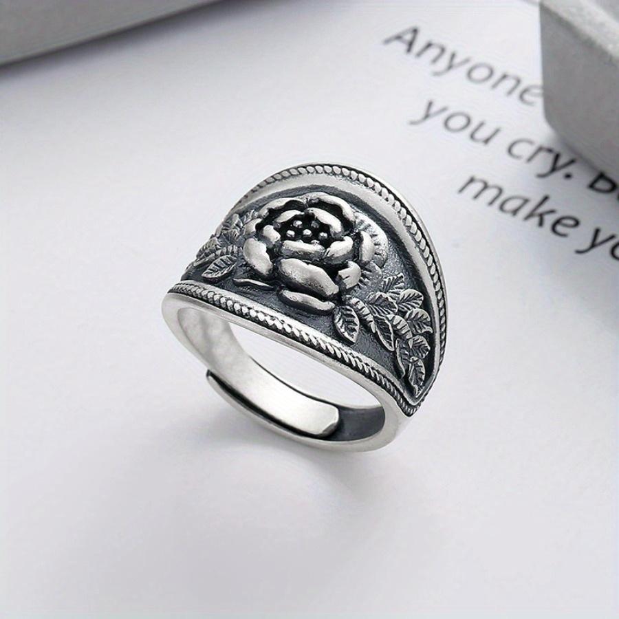 1A Fashionable and Exquisite Ring Vintage Elegant Rose Carved Ring Unisex Ring Daily Gifts Easter Gift Mother's Day Gift A Birthday Gift Christmas