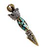 Collier, Arme Magique, Couteau Yue, Perle Dzi Trompe d'Éléphant Rétro, Pendentif Pilou, Pendentif Jouet Littéraire pour Hommes et Femmes