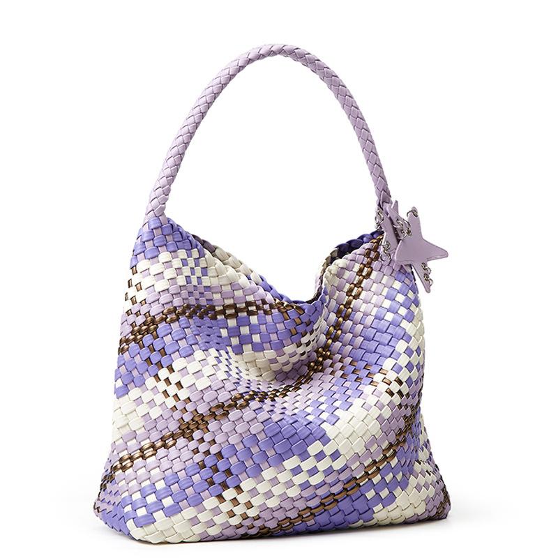 Hand-woven Large-capacity Bucket, Armpit Bag, Women's High-end Commuter, Portable Shoulder Fashion Versatile Tote Bag