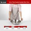 Extra Thick Stainless Steel Double Ear Wok - Large Round Bottom Pot for Commercial Kitchens, Gas Stove Compatible