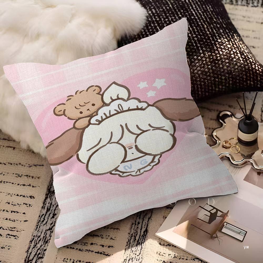 

Popular M-Mikko Cute cat Decorative Room Aesthetics Pillow Case Home Decor Bedroom Sofa Bed Couch Pillow Cover 45x45 12x12Inch