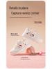 Cartoon Girls' Sports Shoes: Versatile White Non-Slip Skate Shoes for Kids, 2025 Autumn/Winter Collection.