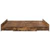 Storage Bed Frame Smoked Oak 200 x 200 cm