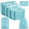 7 Piece Travel Storage Bag Set Large Capacity Portable Packing Organizer Clothes Shoes Socks Divider Bags